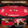 Garvee 48" Folding Poker Table, Folding Game Table Padded Rails  Stainless Steel Cup Holders  Collapsible Metal Legs, 8 Players Octagon Casino Table for Texas Holdem Games (Red) view 3