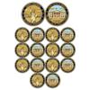 16Pcs USA 250th Anniversary Commemorative Coin - Statue of Liberty & White House Patriotic Collectible - America 250 Merchandise for Celebration & Gifting (1776-2026) view 1