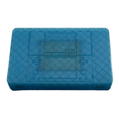 Protective Carrying Case For Anbernic RG DS Game Console Shockproof Storage Organizer Box Portable Travel Bag For Anbernic RG DS,Magnetic Lid Design,3D Printing Case (Translucent Blue)