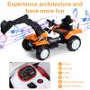 LEAQU Toy Tractors for Kids Ride On Excavator, Electric Powered with Functional Digger Arm, Electric Construction Vehicle for Kids view 4
