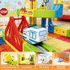 Magnetic Electric Train Track Set, 3D Gravity-Defying Flexible Race Track Building Toy with Motorized Train & Road Signs, DIY Educational DIY Construction Gift for Boys & Girls Ages 3-10 (125PCS) view 3