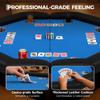 Garvee 48" Folding Poker Table, Folding Game Table Padded Rails  Stainless Steel Cup Holders  Collapsible Metal Legs, 8 Players Octagon Casino Table for Texas Holdem Games (Blue) view 3