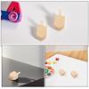 Lurrose 10 Pcs DIY Blank Wooden Dreidels for Hanukkah Decorations Unfinished Wood Spinning Tops for Kids and Adults for Painting view 3