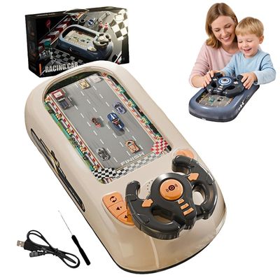 TurboRace Interactive Game Set with 200 Challenges, Turbo Race Interactive Racing Steering Wheel Games with Lights and Sounds, Racing Simulator for Kids, Car Obstacle Avoidance Driving Toy