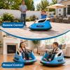 12V Electric Bumper Car for Kids, 360 Spin Ride On Toy with Remote Control, 2 Speed, Music, LED Lights, 5-Point Safety Belt, Toddler Vehicle with Tool Box, Blue view 4