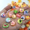 Nuanmu Miniature Cake and Bread Egg Tart Multiple Styles Resin Foods Dollhouse Creativity Pretend Play Kitchen Game Large Size Toys Accessories (80 Foods) view 2