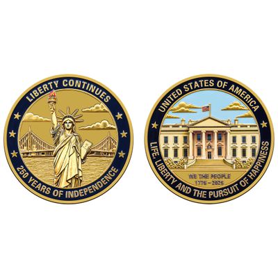 250th Anniversary Commemorative Coin USA 1776-2026, Double-Sided High Relief Craft, Eagle & Patriotic Symbols Challenge Coin, Collectible Gift for Veterans & History Collectors (250th-zyns-01)