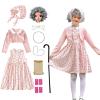 100 Days of School Costume Boy 100 Days of School Costumes 10 Pcs Old Lady Costume for Kids Funny Granny Dress Up Girls Party Outfits 100th Day view 1
