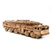 3D Wooden Model Kit for Adult, DF-21D Missile Truck Mechanical with 3 Transformable Modes, Engineering Display for Desk & Shelf Decor, Collectible Craft Gift for Adult Hobbyists (338PCS) view 1