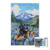 Dog in Flower Valley 500 Pieces Puzzles for Adults, Animal Challenging Jigsaw Puzzles for Adults, Home Wall Art Decor Gift 15.2 * 20.8 Inch view 3
