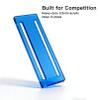 4 Sets Mahjong Card Sleeve and Line Finder for 2025 2026 Mahjong Cards, Clear Acrylic Line Reader Strips & Durable PVC Card Protector Covers with Storage Bag, Fits Large Print Scorecards (Blue) view 3