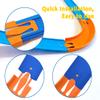VIWOOP Racetrack Connectors Compatible with Hot Wheels, Plastic Track Pieces, 90 Degree Banked Turn Curve, 10-Pack (Orange) view 4