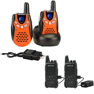 Retevis RT602 Walkie Talkies for Kids Rechargeable Bundle with RT22S Walkie Talkies for Adults