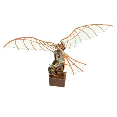 3D Metal Puzzle for Adult, Da Vinci Flapping Wing Bionic Kit with Gear-Driven, Mechanical Desk Ornament & Engineering Art Collectible, Creative Gift for Adults & Teens (243PCS)