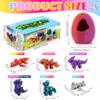 XPQKDC 6Pcs 3D Printed Dinosaur Eggs with Dragon Inside, Mini Articulated Animals Dragon Multi-Color Gradient, 3D Printed Animals Easter Basket Stuffers, Birthday Gifts Easter Gifts for Kids view 2