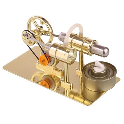 DIY Assembly Stirling Engine Generator Model Physical Experiment Collection Made Metal Materials, Showing The Engine Function and Power Generation Process