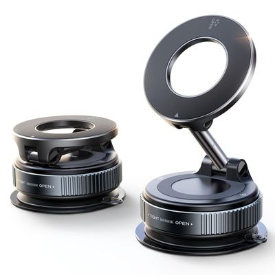 OUTMX Vacuum Magnetic Phone Holder for Car for Honda Civic 2022-2024 2025 Accessories, 360 Adjustable Suction Cup Phone Mount for Dashboard Windshield,Black