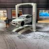 1:64 Scale 2-Post Car Gantry Lift Model Hobby Building diecast car Diorama Accessory for Workshop Maintenance Scene Display view 2