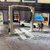 1:64 Scale 2-Post Car Gantry Lift Model Hobby Building diecast car Diorama Accessory for Workshop Maintenance Scene Display view 3
