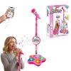Star Microphone with Stand, with Light, Adjustable Height, Stand Got Built-in Music Colorful Lights, Echo Effects (Pink) view 1
