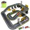 Magnetic Road Set with Traffic Sign Toys, STEM Magnetic Building Blocks, Creative Educational Construction Toys, for Kids (45) view 1