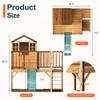 Natural Fir 9-in-1 Outdoor Playhouse - Backyard Slide & Sandbox Playhouse for Kids Ages 3-10 with Play Kitchen, Growth Chart & Safety Rails view 2