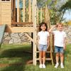 Natural Fir 9-in-1 Outdoor Playhouse - Backyard Slide & Sandbox Playhouse for Kids Ages 3-10 with Play Kitchen, Growth Chart & Safety Rails view 4