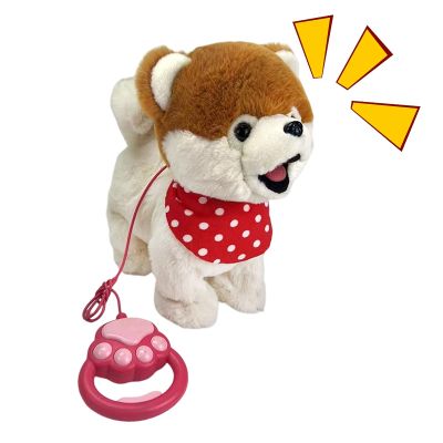 Ai Realistic Robot Puppy, Robotic Dog Realistic Pet, Walking, Touch Control, Barking, Tail Wagging, Interactive Plush Toys for 2-8 Year Old Boys Girls Presents