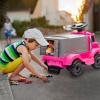 6V Ride On Fire Truck with Storage Box, Music, Light - Electric Car for Toddler 3-5 - Toddler Cars to Drive for Boys, Girls view 2