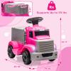 6V Ride On Fire Truck with Storage Box, Music, Light - Electric Car for Toddler 3-5 - Toddler Cars to Drive for Boys, Girls view 3