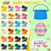 24PCS 3D Printed Dragon Eggs Easter Basket Essentials with Buckets & Stickers Prefilled Easter Eggs with Dragon Unique Easter Basket Stuffers Goodie Bag Fillers Gifts for Kids Teens view 2