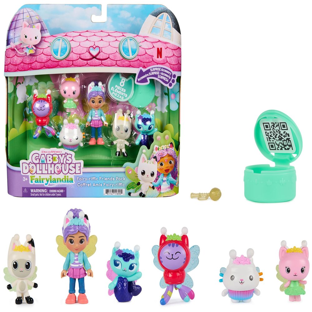 DREAMWORKS GABBY'S DOLLHOUSE Fairylandia, Fairy-riffic Friends 6-Pack