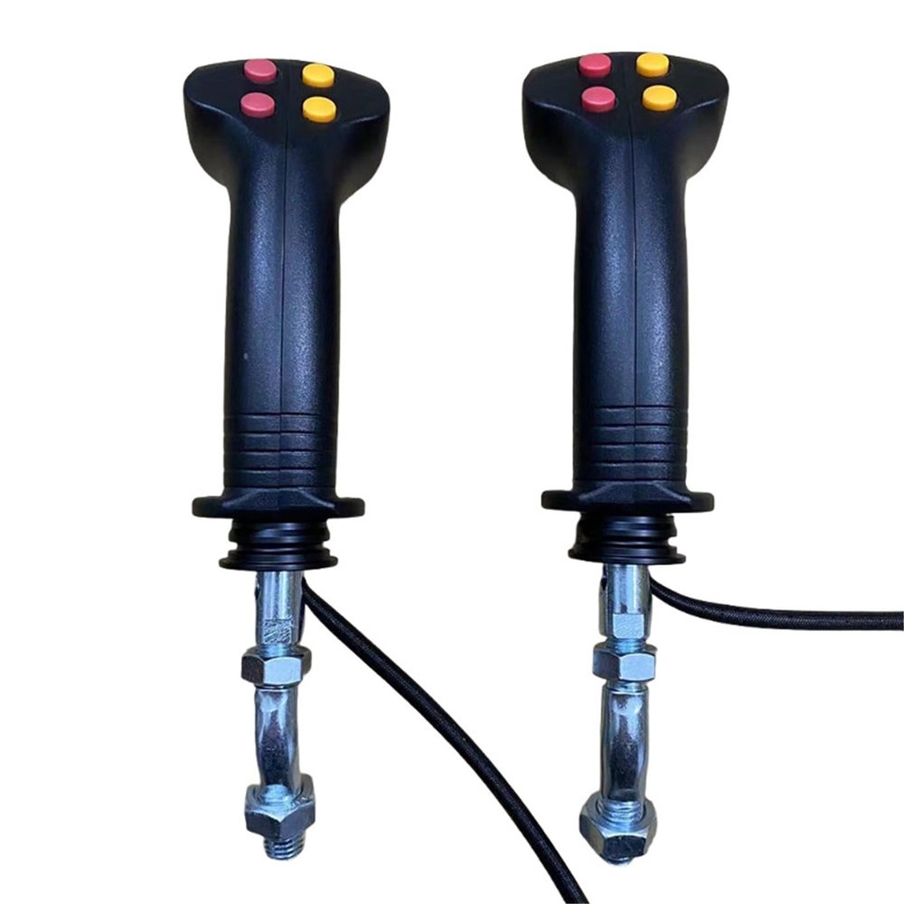 VRTLYJU 4-Button Grab Handle Wheel Excavator Modified with Wood Grab Iron Grab Wood Grab Steel Grab Control Lever(4 Buttons 2pcs)
