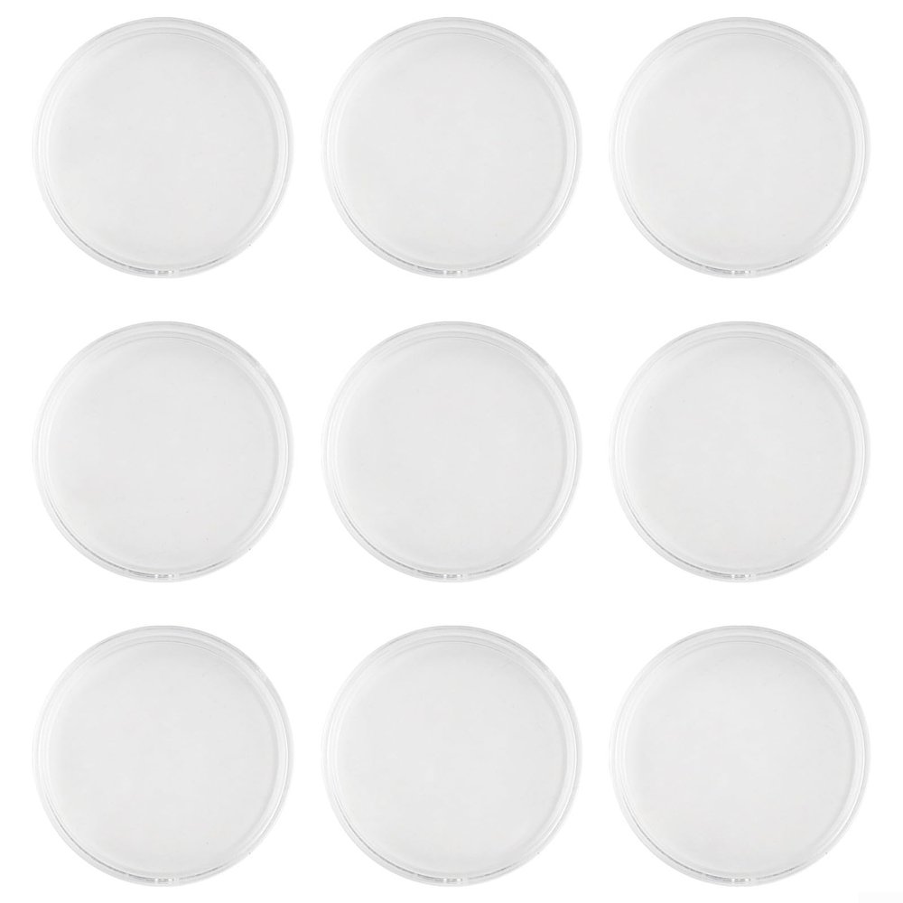 100 Pcs 34mm Plastic Coin Holders, Clear Round Coin Storage Boxes for Commemorative Coin Protective Capsules, Double Sealed Coin Collector Cases Transparent