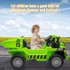 12V Ride on Dump Truck with Remote Control, Electric Toy Car, 4-Wheeler Construction Vehicles with Dumping Bed & Music (Green) view 2