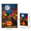 1000 Piece Midnight Halloween Black Cat Jigsaw Puzzle for Adults, 30x20 in Pumpkin Jack-O-Lantern Full Moon Theme, Spooky Fun for Holiday Decor & Family Game Nights view 2