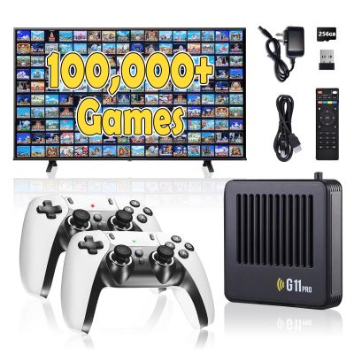 2026 NEW Upgrade Retro Gaming Console Pro, Vide Game Consoles with 4K HDMI, Built-in 100000+ Games & 55 Emulators, Plug and Play Video Gaming Consoles with Upgrade Dual 2.4G Wireless Controllers