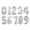 10 Pcs Silver Number 0-9 Balloons 16 Inch Number Mylar Foil Balloons Custom Digital Balloon for Birthday Party Baby Shower Anniversary Party Decorations (Silver) view 1