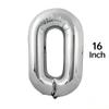 10 Pcs Silver Number 0-9 Balloons 16 Inch Number Mylar Foil Balloons Custom Digital Balloon for Birthday Party Baby Shower Anniversary Party Decorations (Silver) view 2