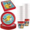 2.3 m Pokemon Bunting as Decoration for Children's Birthday Parties with Attachment Cord, 20 x 30 cm, Made of Paper Garland Flag Banner Children's Birthday Pikachu view 2