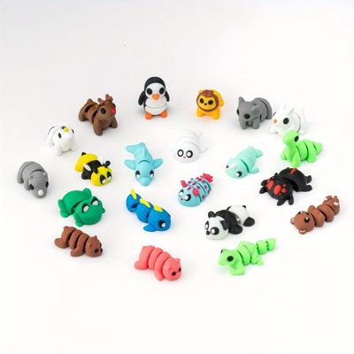 MAYICAL 21 PCS 3D Printed Mini Animals, Forest, Grassland & Sea Animals, Poseable Home Decoration, Smooth-Joint Display Figurines, Gift for Animal Lovers on Birthday, New Year & Thanksgiving