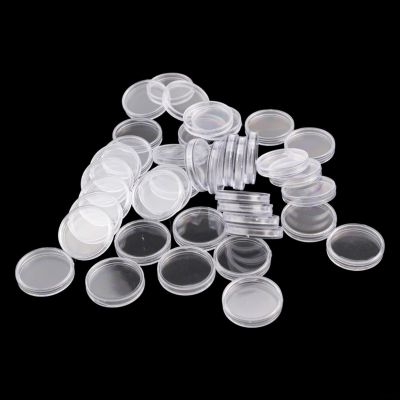 28mm Coin Capsules 100 Pack - Clear Plastic Coin Holders for Protective Coin Collecting Supplies, Reusable Transparent Coin Storage Cases with 32x5.6mm Outer Diameter