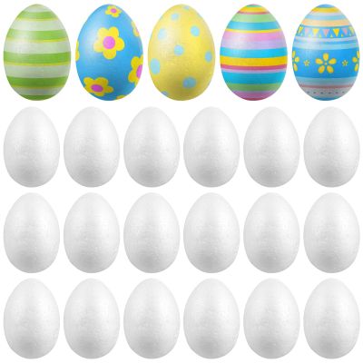 BESPORTBLE Easter Decorations &Amp Craft Kit 50 White Solid Foam Eggs (4cm) for DIY Painting, Kids Activities and Basket Filling