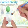 BESPORTBLE Easter Decorations &Amp Craft Kit 50 White Solid Foam Eggs (4cm) for DIY Painting, Kids Activities and Basket Filling view 3