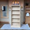Waldosia 1:12 Scale Miniature Unfished Oak 5-Shelf Bookcase Dollhouse Wooden Bookshelf for Study, Living Room & Library Scenes view 2