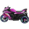 12V Kids Ride On Motorcycle,3-Wheel Electric Motorcycle with LED Light-Emitting Tyres, MP3,USB - Gift for Kids Ages 3-6 Years Old,The Best Birthday Gifts (Light Purple) view 2