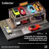 Diorama 1/64 Scale Double-Deck Parking Workshop, LED Lighting, Diecast Car Garage Miniature Scene Display, City Street Building Repair Workshop Model, 11.6 * 7.79 * 4.72 Inches view 4