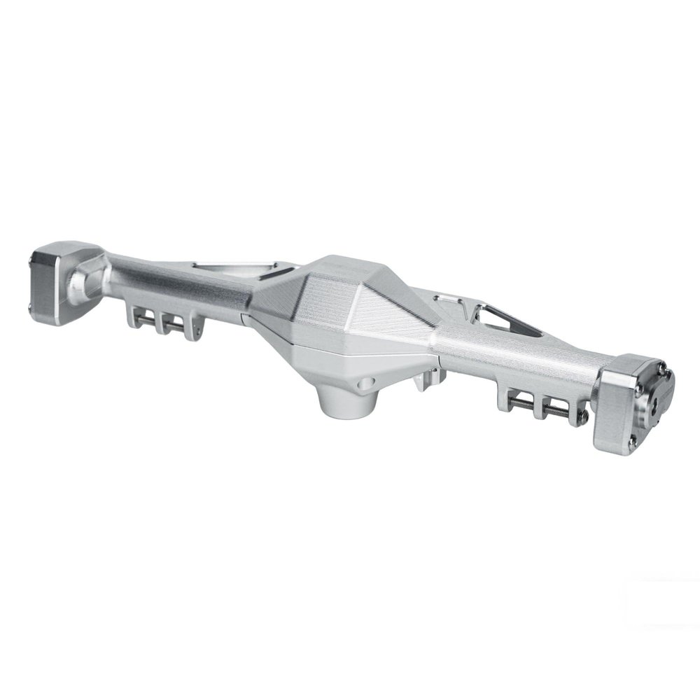 BeaxTurbo Racing Upgrade Parts R/C CNC Aluminum7075 Rear Axle housing-with an Aluminum Cover(Does not Contain Internal Transmission Components) for Axial AXP8 Gilamon2.2 1-8 Silver