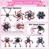 24 Set Valentines Day Cards for Kids Classroom,Fingertip Spinner Sensory Toys with Cards,Transformable Chain Robot Finger Toy,Valentines Party Favors for Kids Classroom Exchange,School Games Prize view 3