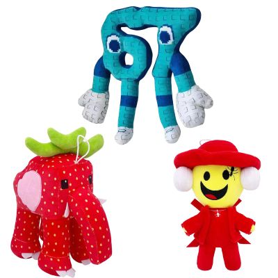 3-Pack Steal a Brainrot Plush Set  Sammy Strawberry Elephant & Brainrot 67 (11.8-Inch)  Soft Huggable Decor Pieces for Rooms & Relaxation